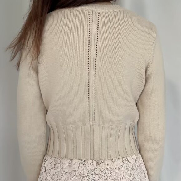 ALTUZARRA Livvy Sweater - Antique Pearl - Picture 3 of 5